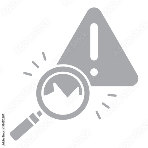 Warning Magnifying Glass