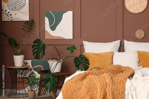 Interior of stylish bedroom...