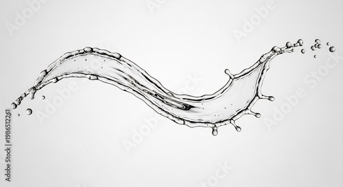 Elegant Water Splash Captivating Fluid Dynamics and Artistic Liquid Movement.