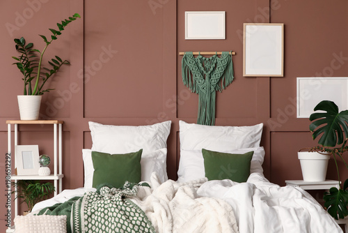 Interior of stylish bedroom...