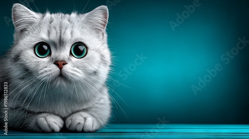 Cute cat facing the camera in focus with diffuse background.