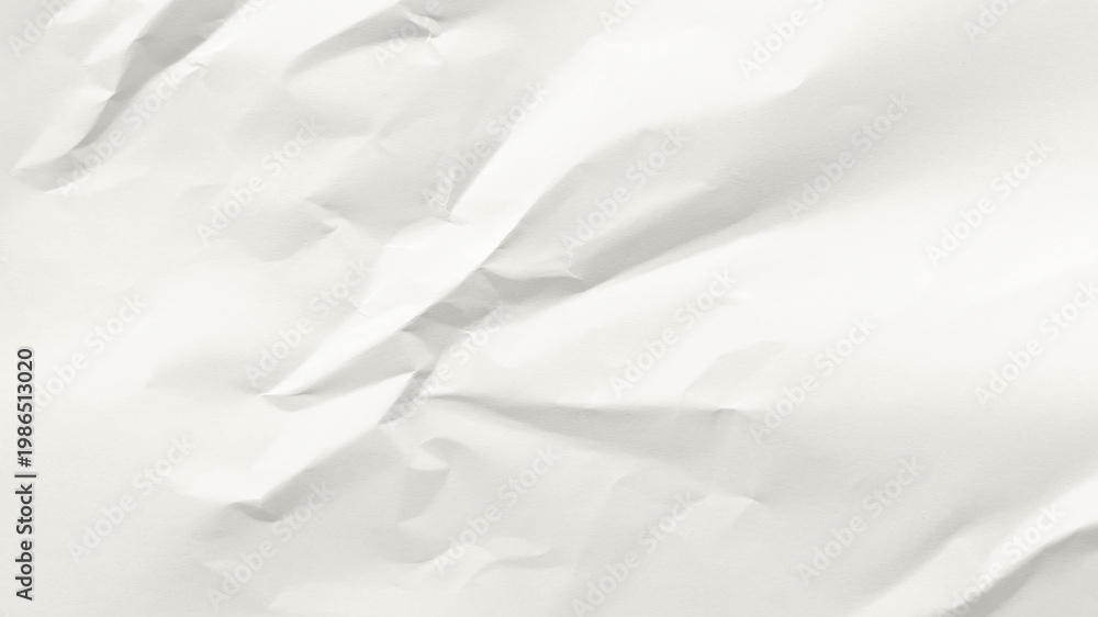 Obraz premium Crumpled white paper texture desktop wallpaper