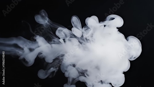 Wallpaper Mural White smoke plume against a dark black background Torontodigital.ca