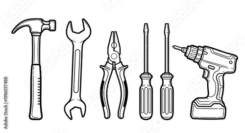 Collection of various hand tools 3.
