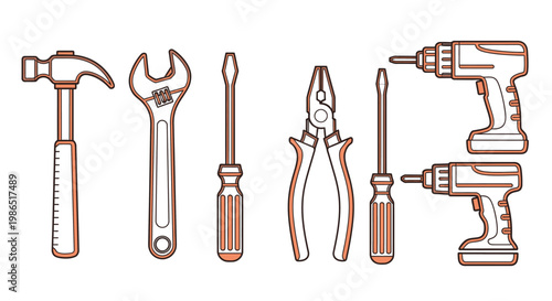 Collection of various hand tools 5.