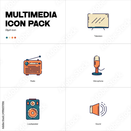 Multimedia Vector Icon Pack