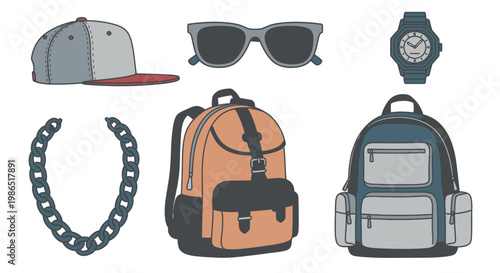Backpacks and accessories for school.
