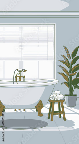 Large white freestanding bathtub indoors.