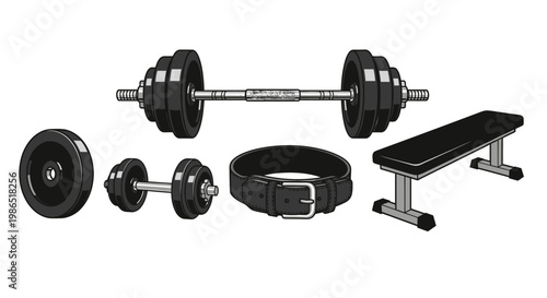 Weightlifting equipment for strength training 1.