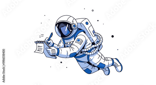 Astronaut in Space Suit Floating 3.
