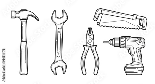 Hand tools for construction work 2.