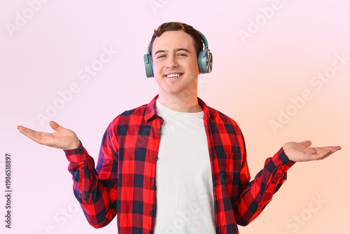 Handsome young happy man in...
