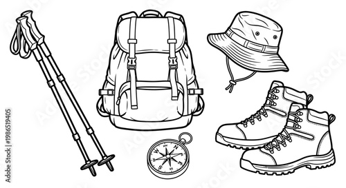 Hiking gear and accessories for outdoors 1.