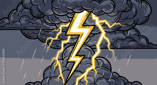 Electricity Flash Storm Weather Lightning Bolt.