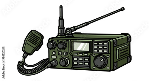 Vintage military radio communication device.