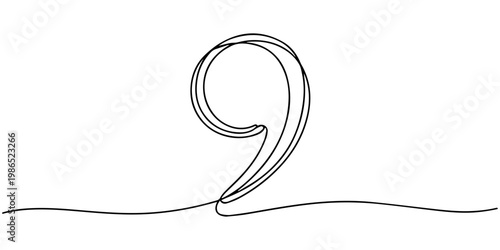 quote mark continuous one line drawing, One continuous line illustration of quote mark icons. Continuous line drawing of quotes vector, Single continuous line drawing of a quote mark. One continuous