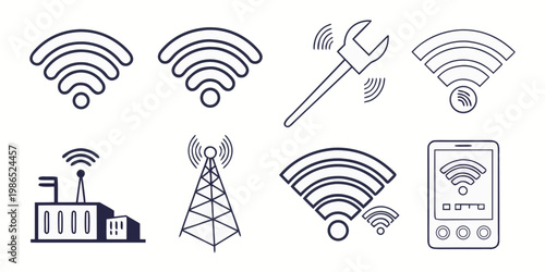 Wi Fi and technology WiFi symbols technology wireless internet communication mobile phone