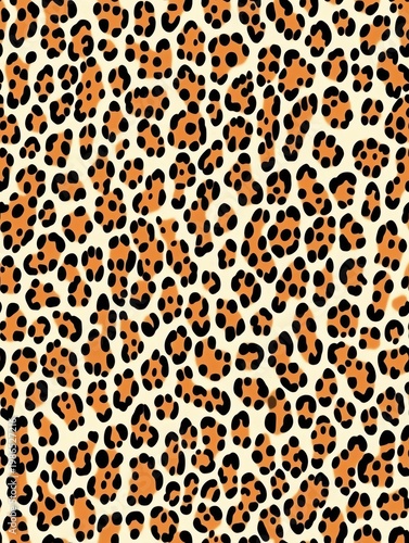 Seamless pattern with stylized leopard print texture