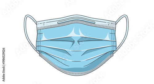 Blue Surgical Face Mask Protection.