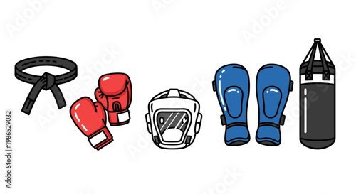 Boxing equipment for training and fighting 1.