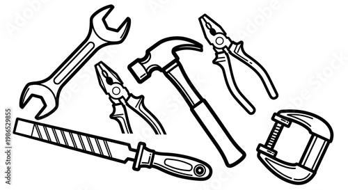 Collection of various hand tools 2.