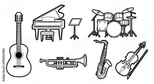 Musical Instruments Collection for Orchestra Band 1.