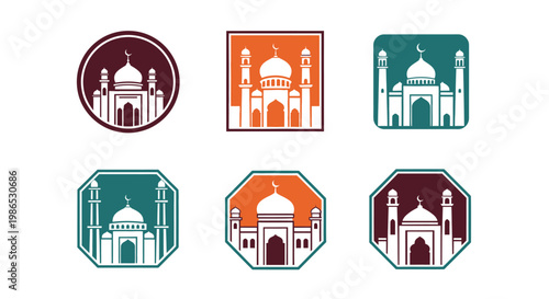 Taj Mahal Architectural Logo Designs.