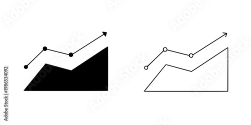 Dashboard and analytics icon. Collection with outline style. Featuring business charts, financial statistics, growth, reports, and data monitoring symbols. Vector illustration.