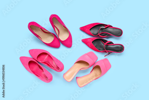 Pink high-heeled female sho...