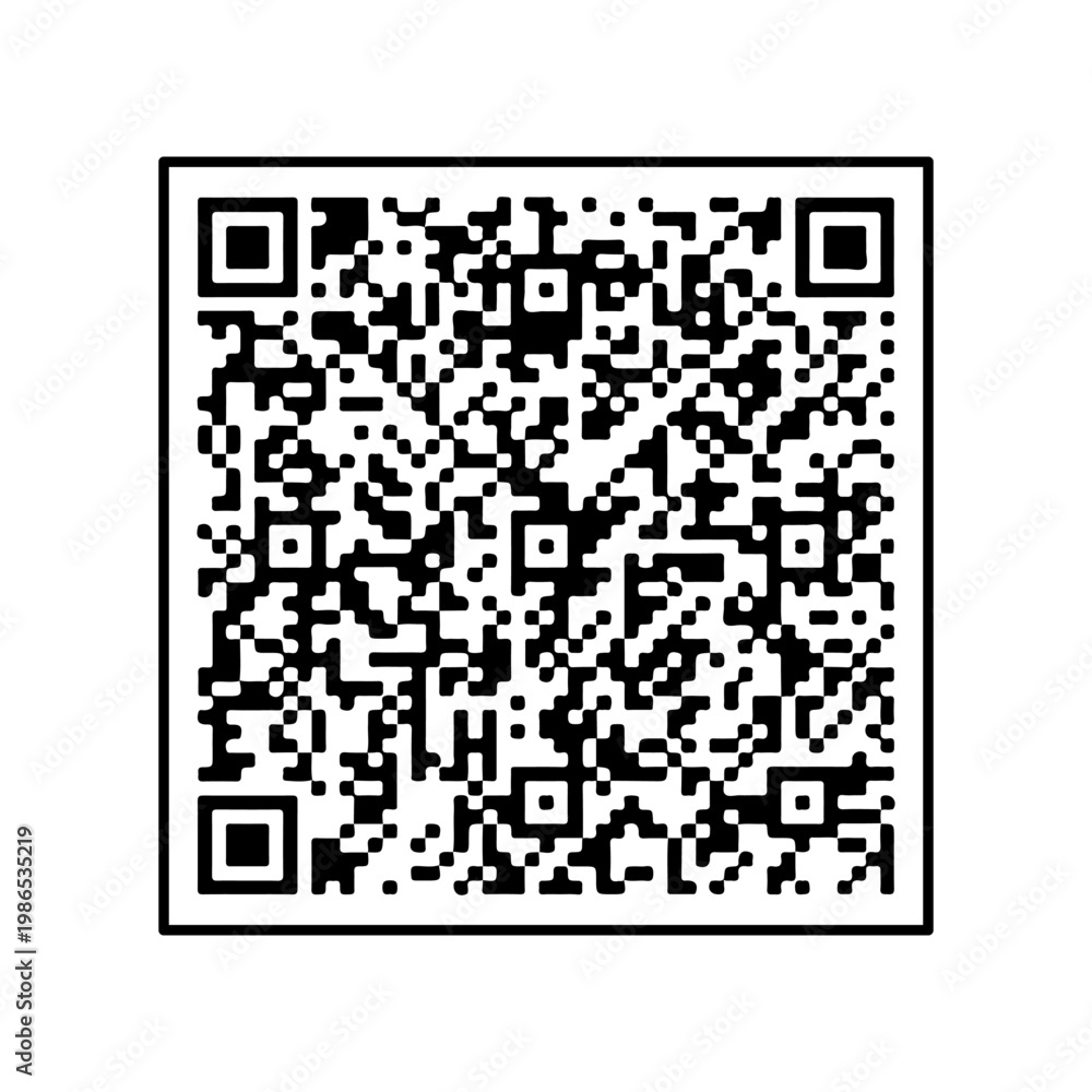 Fototapeta premium Digital QR Code Scan Vector Icon For Technology Connectivity And Information Access