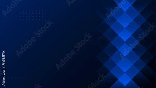 Premium dark blue background with glowing diamond shapes and subtle geometric design elements