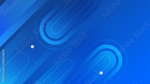 Professional deep blue background with minimalist geometric shapes and soft fluid gradient transitions