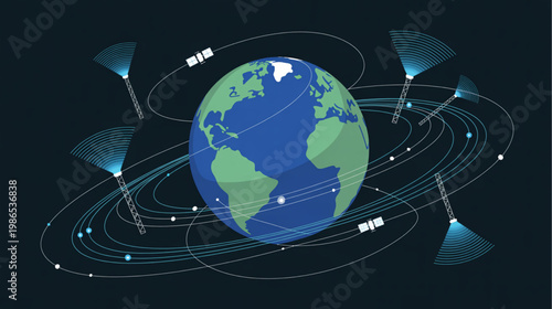 Satellite Orbits, Earth Orbit, Space Satellites, Global Network