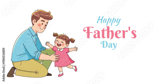 Happy father's day a loving father and daughter moment