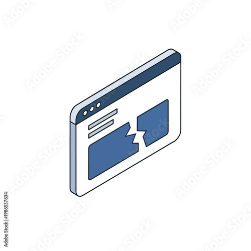 Broken web browser page icon.