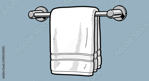 White towel on a holder.