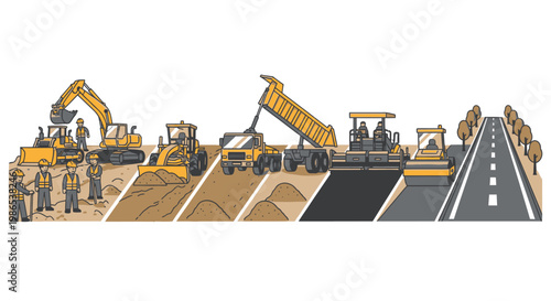 Heavy machinery road construction equipment 1.