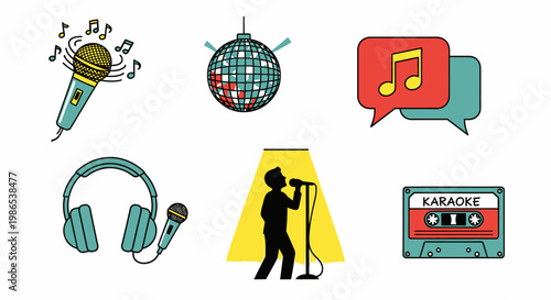 Person Singing into Microphone Silhouette.