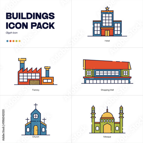 Collection of Vector and icon building and landmark