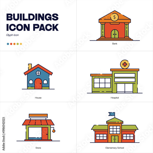 Collection of Vector and icon building and landmark