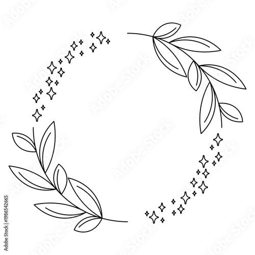 Magical Botanical Line Illustration