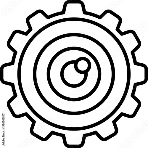 Industrial gear close up isolated on white background.