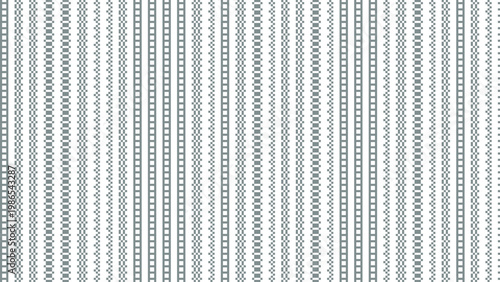 This image shows vertical pixelated grey and white stripes creating a structured woven textile pattern