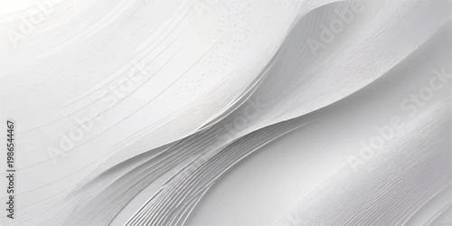 Soft white and black silk fabric texture on white background, smooth curved pattern, closeup macro detail of soft textile with winter light, cotton feather feel