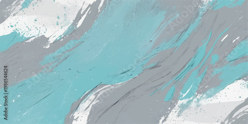 abstract grunge watercolor background of blue ocean waves and sea water texture with beach surf foam and copy space