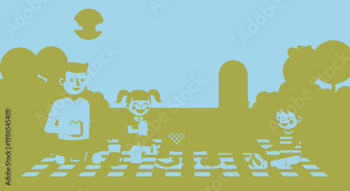 Dogs Playing Outside in Yard Together.