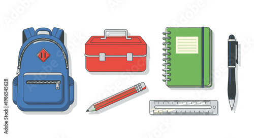 School supplies on a white background 4.