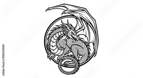 Dragon Mythical Creature Design Element 1.