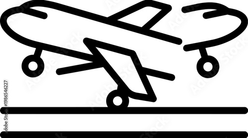 Quadcopter drone aerial vehicle illustration.