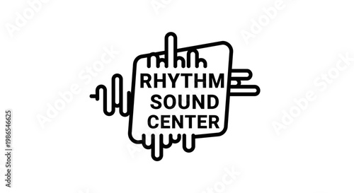 Rhythm Sound Center Music Logo Design.